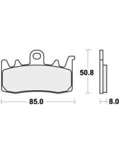 Bremsebelægning SBS 900 HS - Forbremse