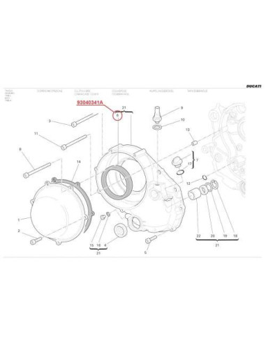 • Ducati Pakdåse 93040344A (75x95x12 mm) • Original Ducati Tætningsring 93040344A tørkobling
