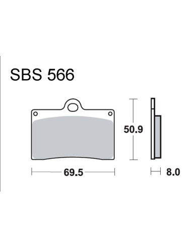 Bremsebelægning SBS 566 DC forbremse | Madsens Online