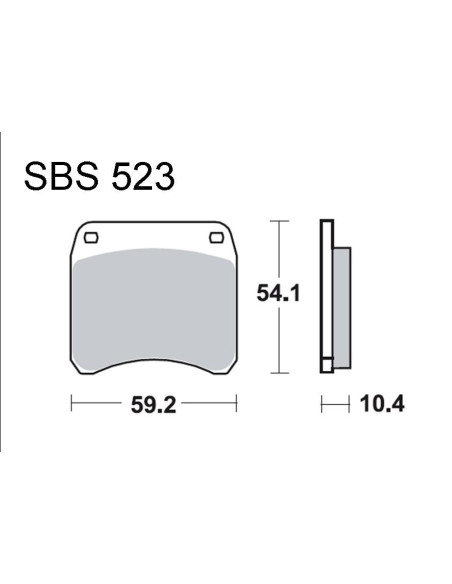 Bremsebelægning SBS 523 DC forbremse | Madsens Online