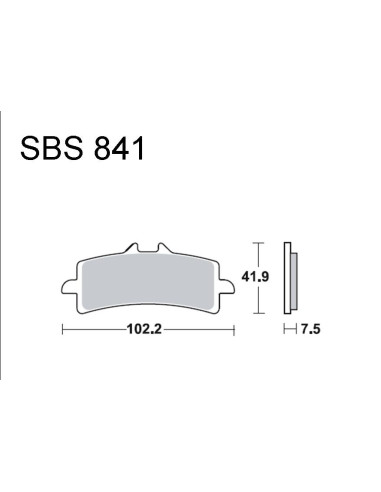 Bremsebelægning SBS 841 DC forbremse | Madsens Online
