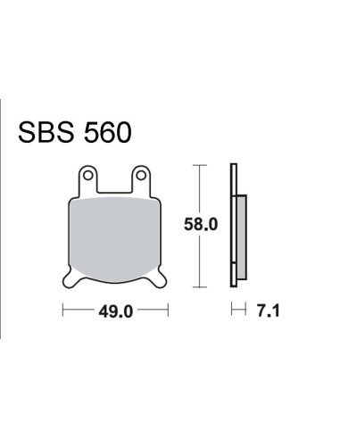 Bremsebelægning SBS 560 HF Forbremse | Madsens Online