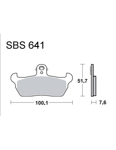 Bremsebelægning SBS 641 HF Forbremse | Madsens Online