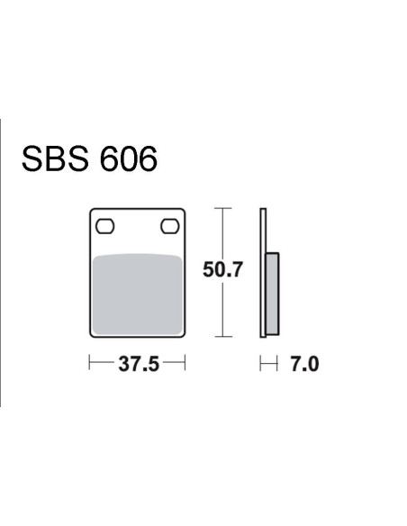 Bremsebelægning SBS 606 LF Bagbremse | Madsens Online